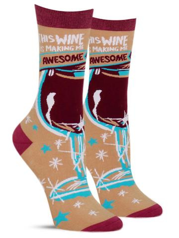 This Wine Is Making Me Awesome Socks