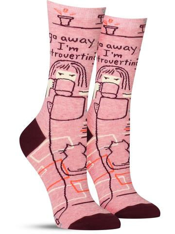 Go Away I'm Introverting Socks