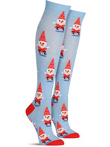Santa Gnome Christmas Knee High Socks | Women's